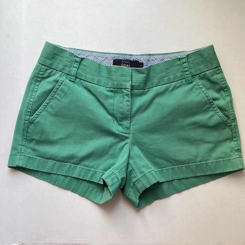 J.Crew Green Chino Shorts Size 2